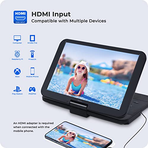 Portable Blu Ray DVD Player with 15.4" HD Screen