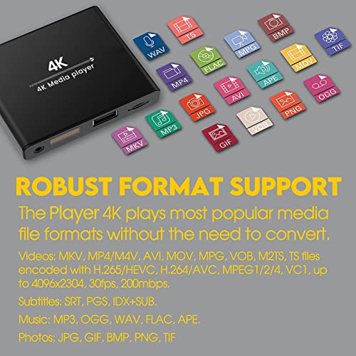 4K Ultra-HD Digital Media Player with USB & MicroSD
