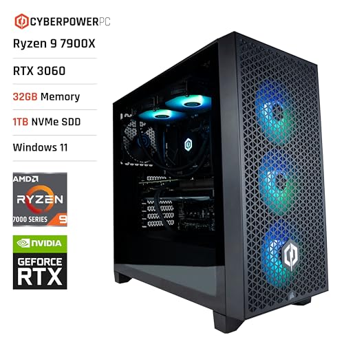 CYBERPOWERPC Luxe Gaming PC - Ryzen 9, RTX 3060