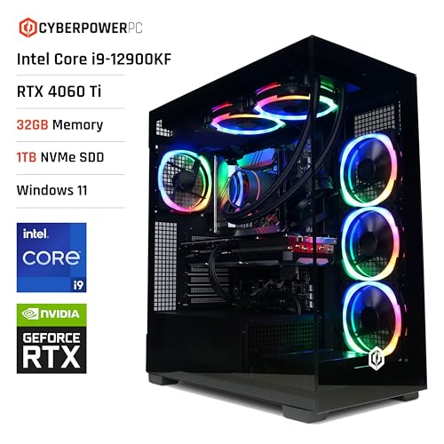 CYBERPOWERPC Luxe Gaming PC - i9, RTX4060, 32GB RAM