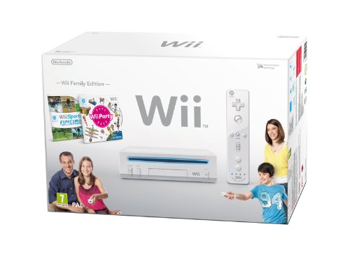 White Nintendo Wii Console with Wii Sports and Wii Party