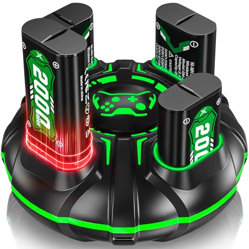 Xbox Battery Charger Station with 4 Rechargeable Batteries