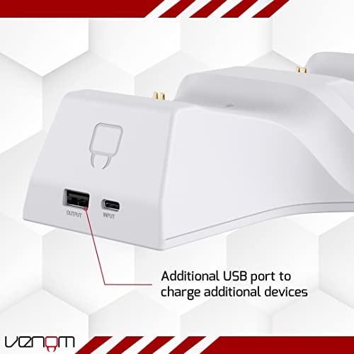 White Venom Twin Charging Dock with 2 Rechargeable Batteries for Xbox Series X & S/One
