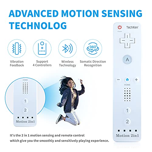 TechKen Wii Remote & Nunchuck Set (2 White)