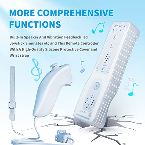 TechKen Wii Remote & Nunchuck Set (2 White)