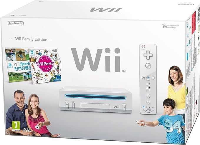 White Wii Console with Wii Party Game Included