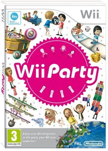 White Wii Console with Wii Party Game Included