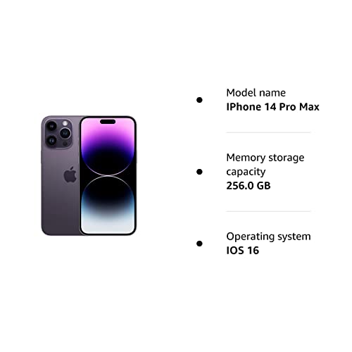 Apple iPhone 14 Pro Max, 256GB, Deep Purple
