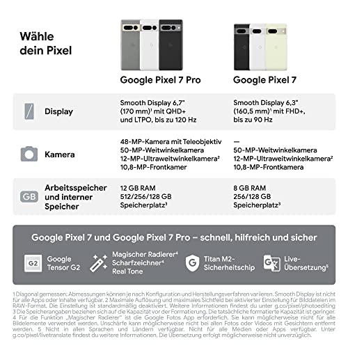 Renewed Google Pixel 7 Pro 5G Smartphone - 128GB