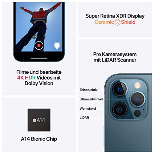 Apple iPhone 12 Pro Max, 128GB, Pacific Blue