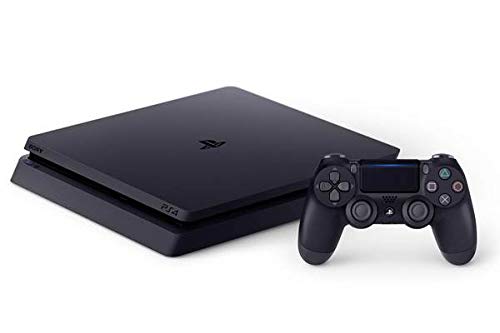 Sony PlayStation 4 Slim 500GB Console + Wireless DualShock 4 Controller, Jet Black
