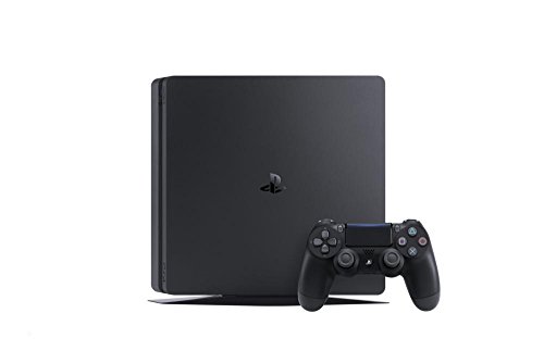 Sony PlayStation 4 Slim 500GB Console + Wireless DualShock 4 Controller, Jet Black