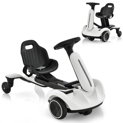 COSTWAY Electric Drift Car - 6V Go Kart for Kids