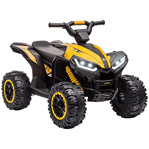 HOMCOM 12V Electric Quad Bikes for Kids - Yellow