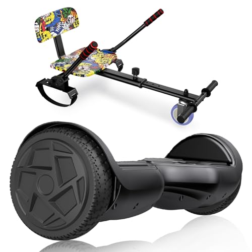 Hoverboard Go Kart Seat with LED Lights and Bluetooth