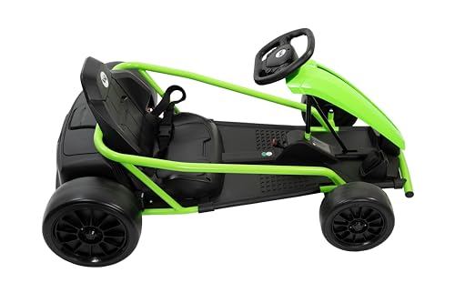 XN E-Go Kart 24v Kids Electric Ride - Black/Green