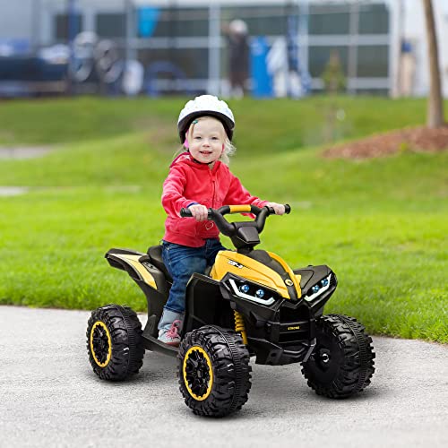 HOMCOM 12V Electric Quad Bikes for Kids - Yellow