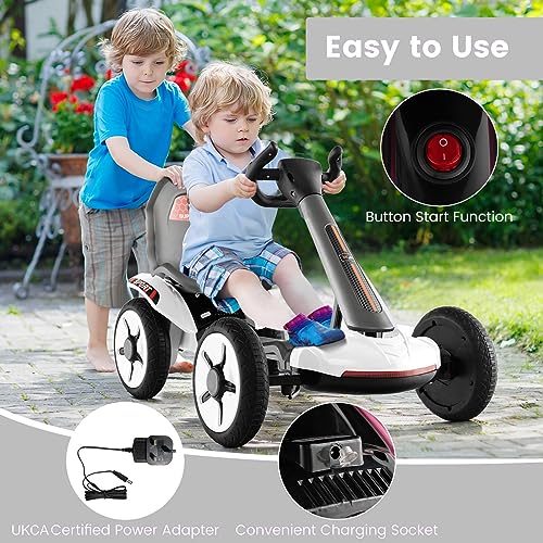 12V Electric Go Kart with Adjustable Steering & Seat
