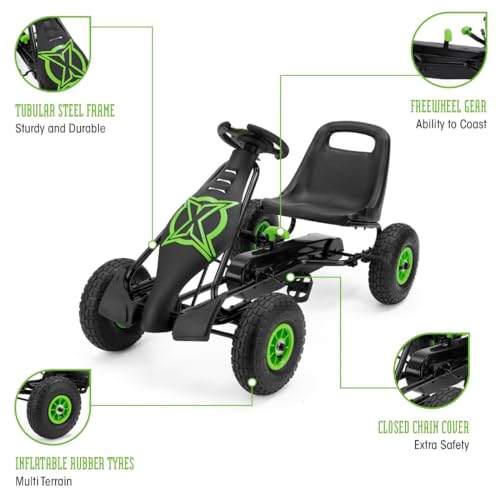 Xootz Viper Racing Go Kart, Kids Fun Ride