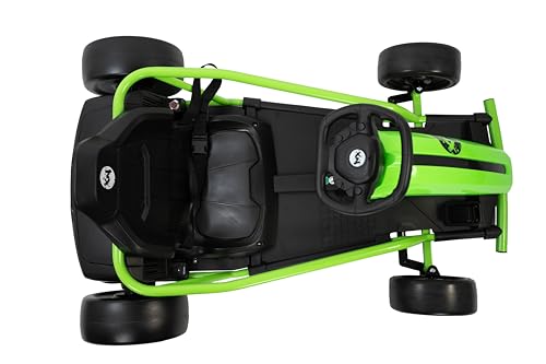 XN E-Go Kart 24v Kids Electric Ride - Black/Green