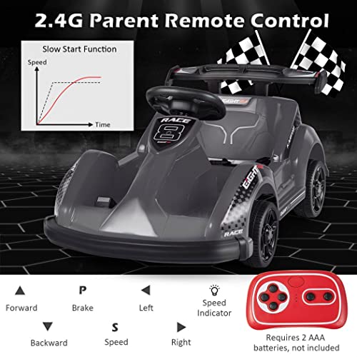 COSTWAY 6V Electric Go Kart, Remote Controlled Ride