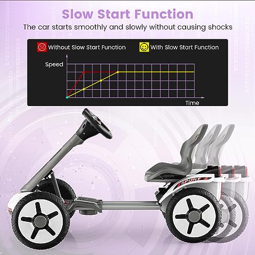 12V Electric Go Kart with Adjustable Steering & Seat