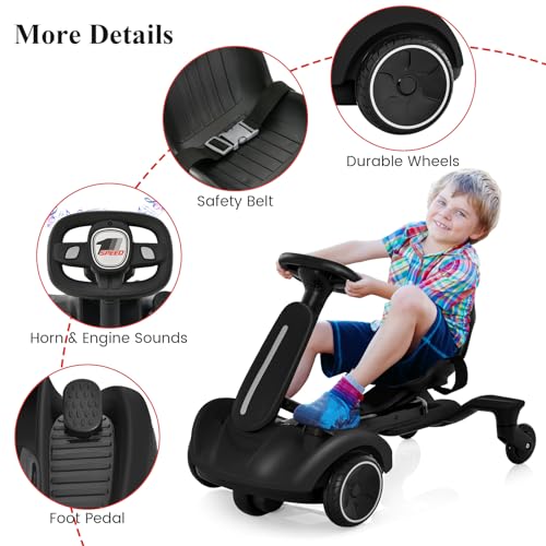 Kids Ride on Drift Car with Adjustable Seat