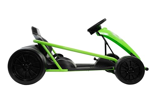 XN E-Go Kart 24v Kids Electric Ride - Black/Green