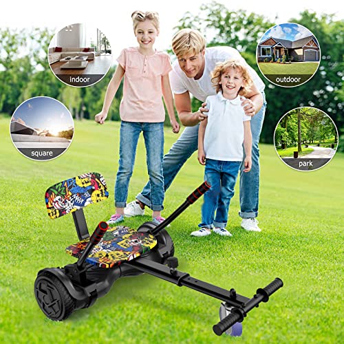 Hoverboard Go Kart Seat with LED Lights and Bluetooth