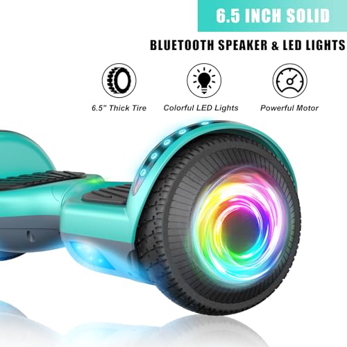 SISIGAD Hoverboard with Go Kart Combo, Green+Gray