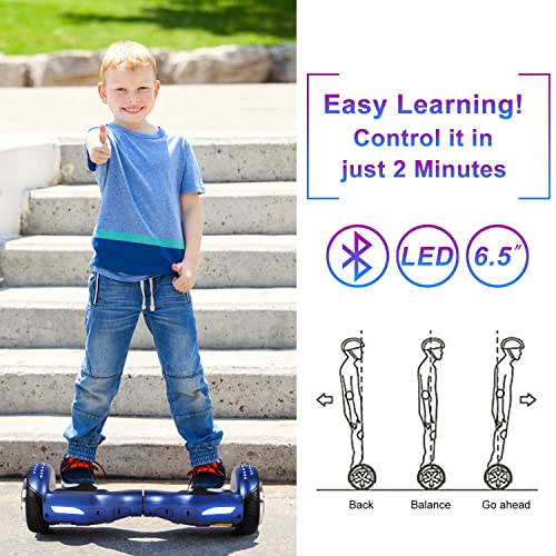 6.5" Bluetooth Hoverboard with LED Lights - Perfect Gift!