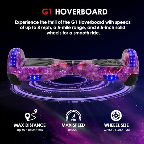 Pink G1 Galaxy Hoverboard with Hoverkart Bundle