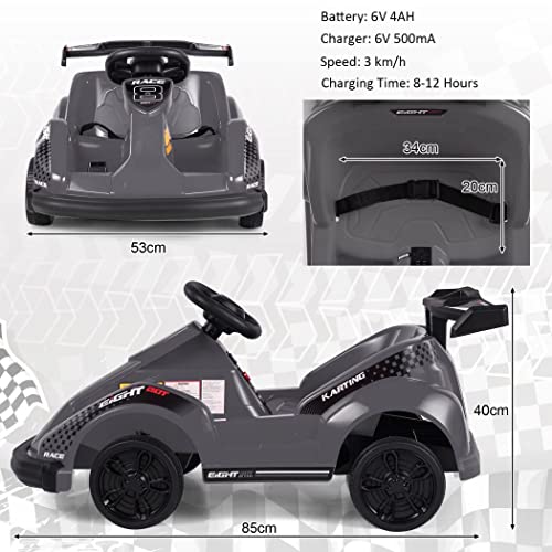 COSTWAY 6V Electric Go Kart, Remote Controlled Ride