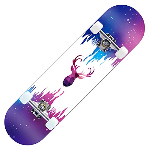 BOLLAER Maple Skateboard: 80x20cm Cruiser for All