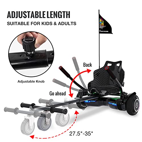 6.5'' Hoverboards with Kart, APP, Bluetooth - Black
