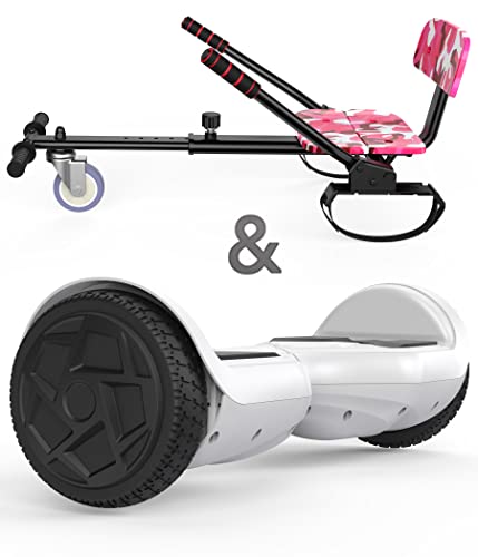 Hoverboard Go Kart Seat with LED Lights, Bluetooth Speaker