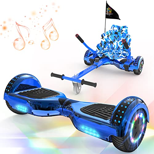 GeekMe 6.5" Hoverboard with Seat, LED Lights
