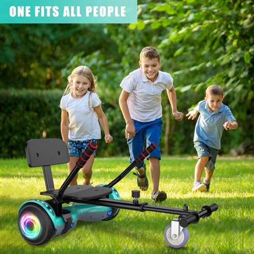 SISIGAD Hoverboard with Go Kart Combo, Green+Gray