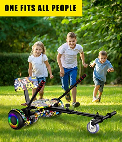 Hoverboard Go Kart Seat with LED Lights & Bluetooth