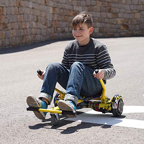 GeekMe Hoverboard Go Kart Attachment: Bluetooth, LED, Gift