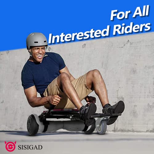 Hoverboard Go Kart Seat with LED Lights, Bluetooth Speaker