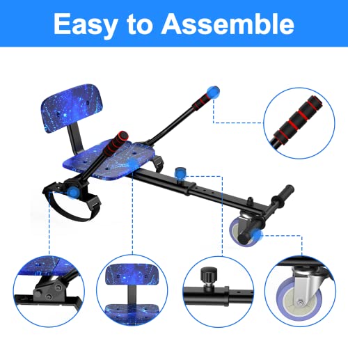 6.5" LED Hoverboard Go Kart Bundle with Bluetooth Speaker