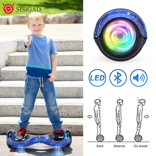 6.5" LED Hoverboard Go Kart Bundle with Bluetooth Speaker