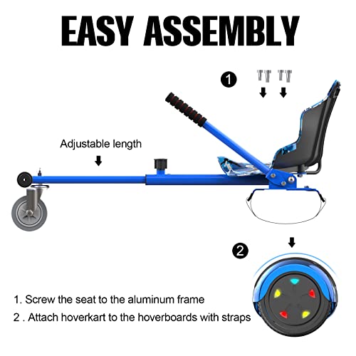 GeekMe 6.5" Hoverboard with Seat, LED Lights