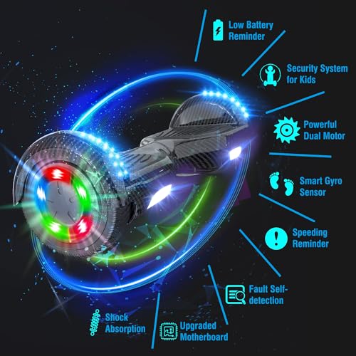 Bluetooth Hoverboard Go Kart Bundle, LED Lights