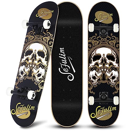 Sefulim 31 x 8 Inch Complete Skateboard
