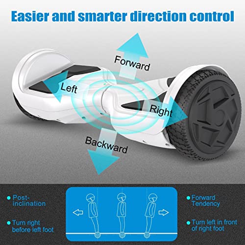 SISIGAD 6.5" Hoverboard with Bluetooth for All Ages