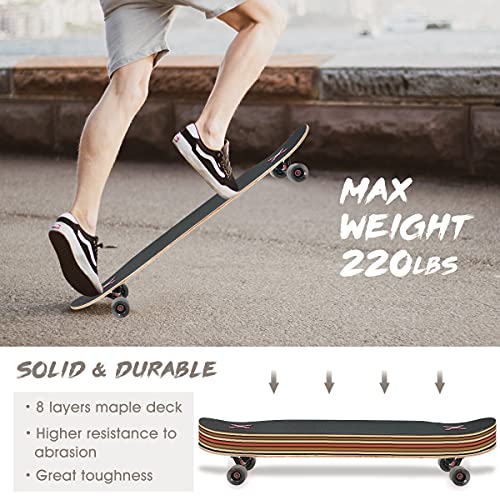 Opurtdor Maple Wood Longboard 46"x8" (Ink Painting)