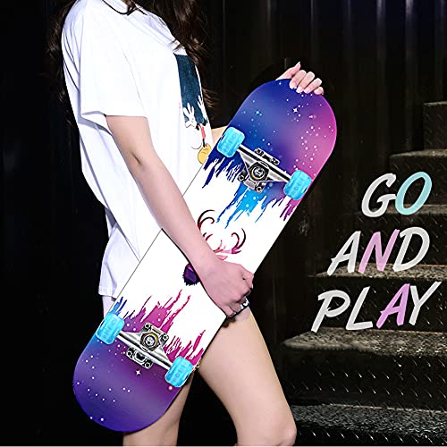 BOLLAER Maple Skateboard: 80x20cm Cruiser for All