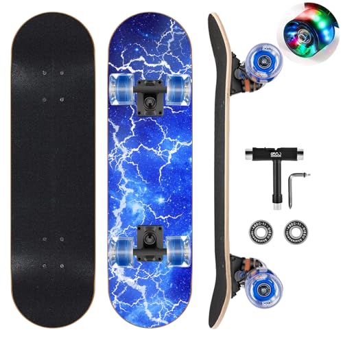 Colorful Flashing Wheels Skateboard for Beginners and Beyond
